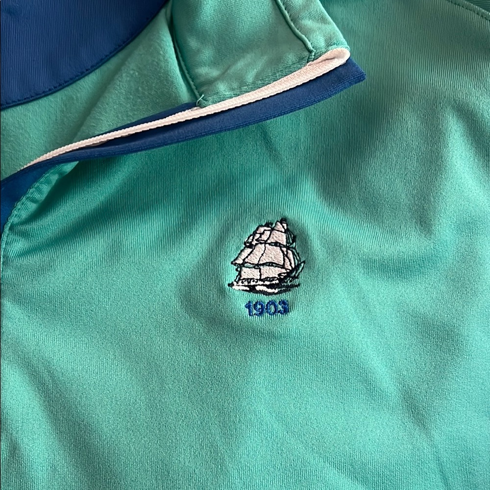 Peter Millar Aqua Blue Performance Pullover - image 3